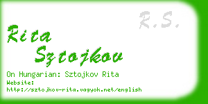 rita sztojkov business card